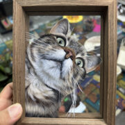 Hand-Painted Custom Pet Portrait – 2-Layer Glass Framed Art - Image 2